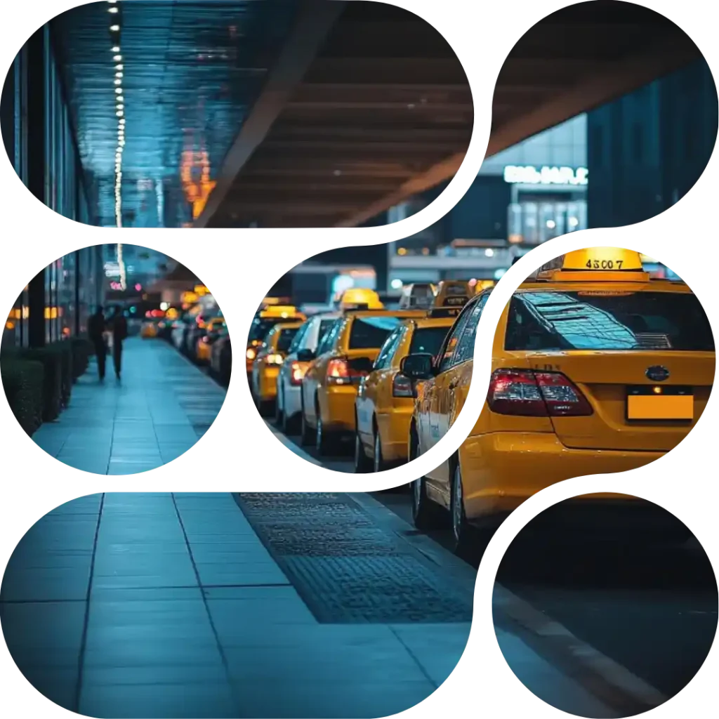 A Taxi car parked in the Gisborne town center